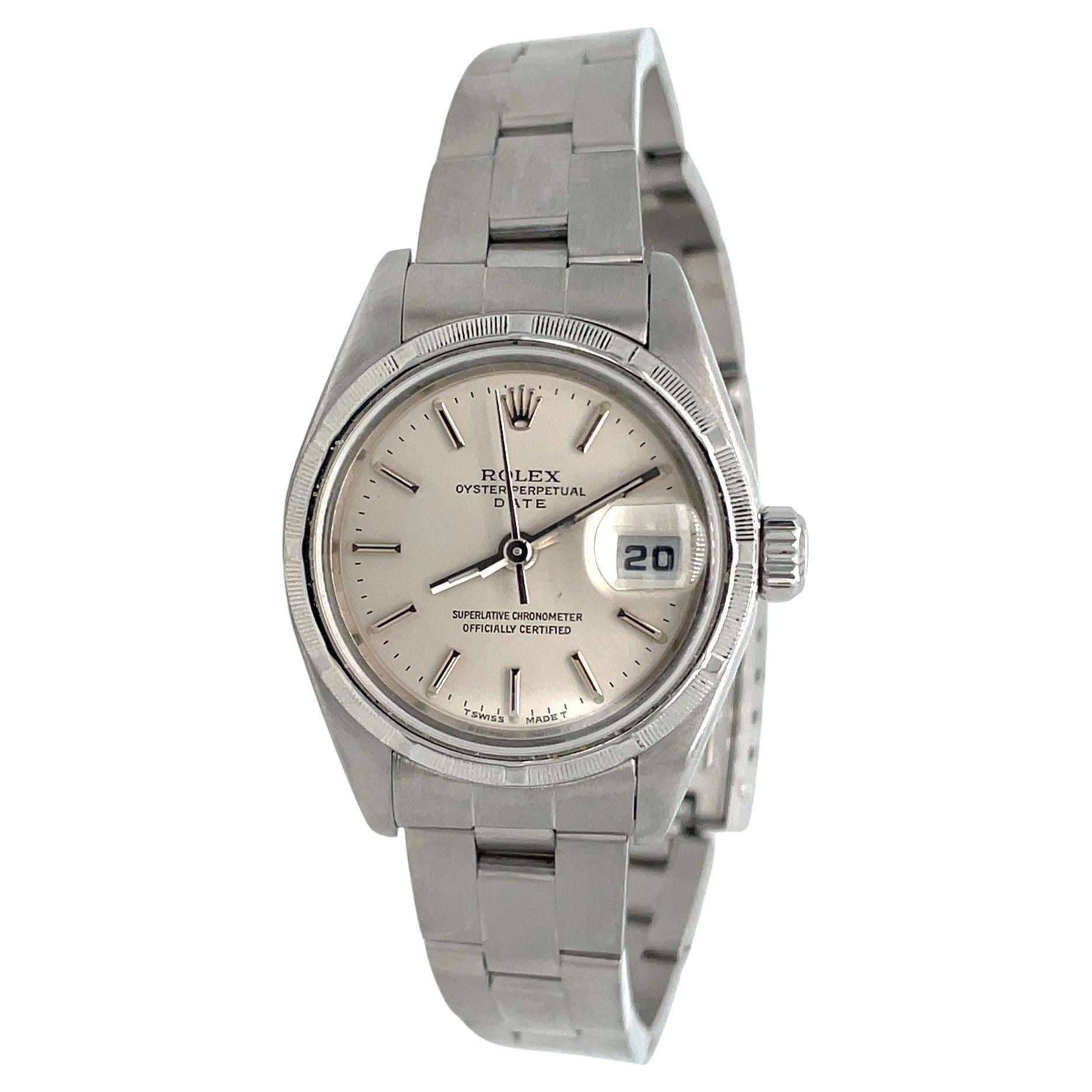 Rolex Oyster Perpetual Stainless Steel Just Date Women's Wrist Watch