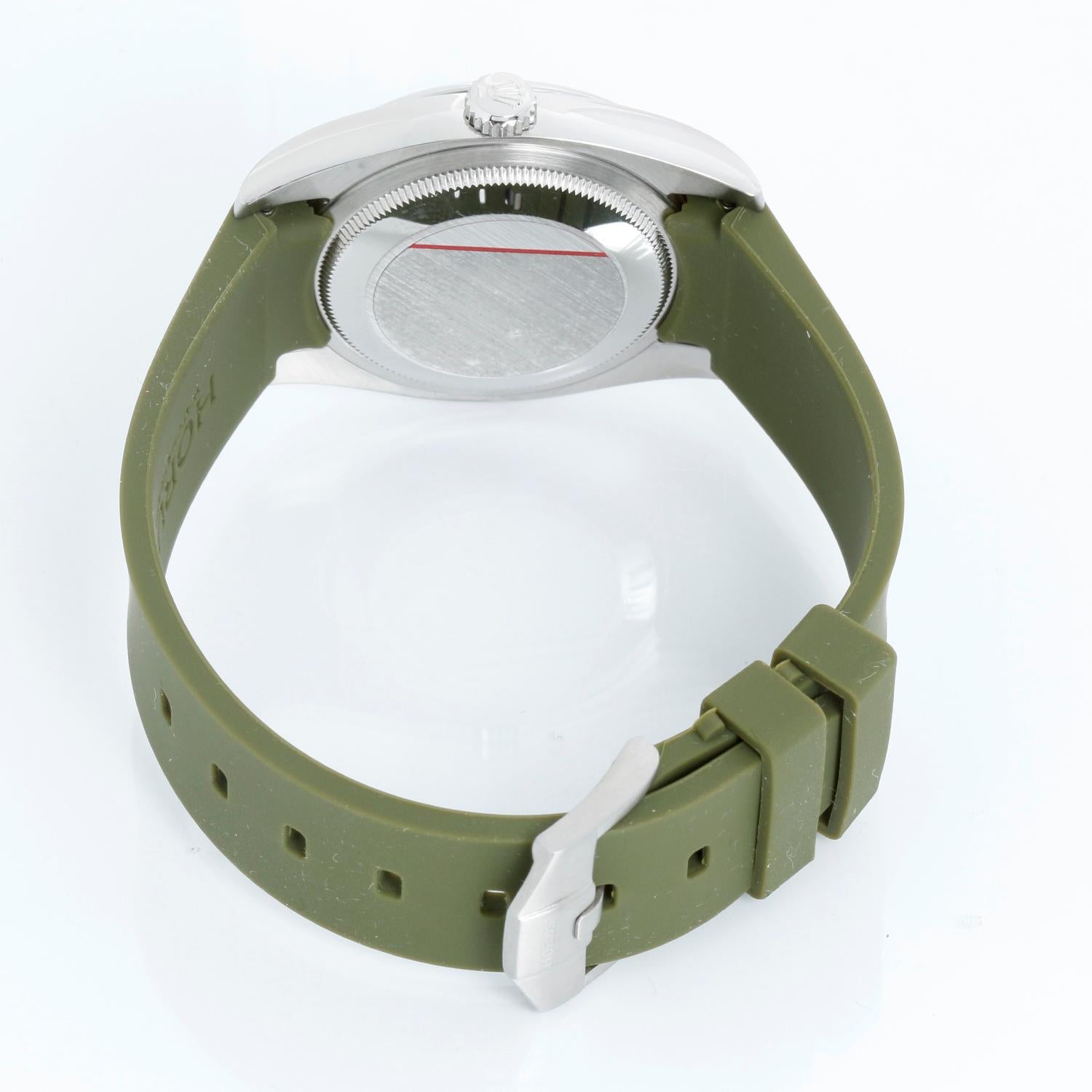 Rolex Oyster Perpetual Stainless Steel  Men's Watch 116000 with Rubber Strap 1