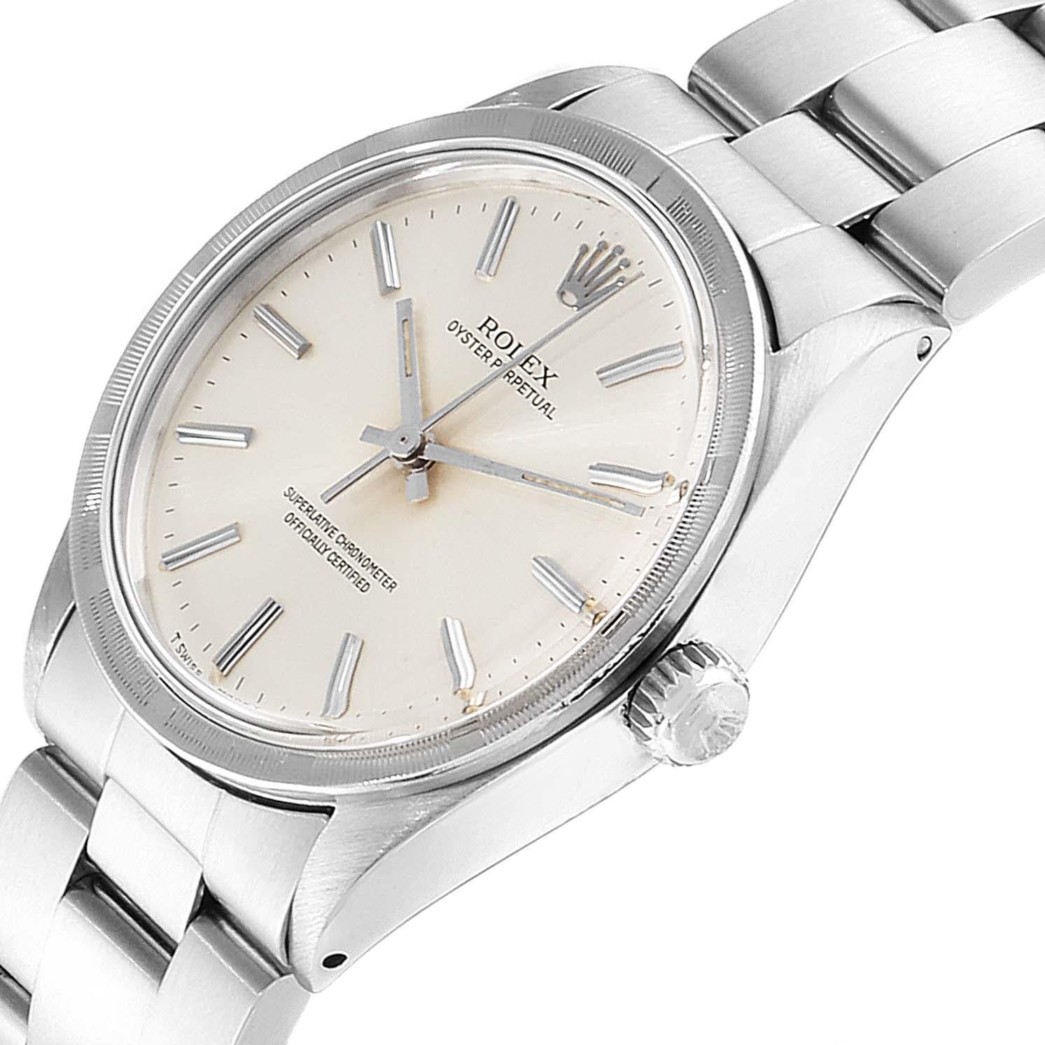 Rolex Oyster Perpetual Stainless Steel Vintage Men's Watch 1007 For Sale 1