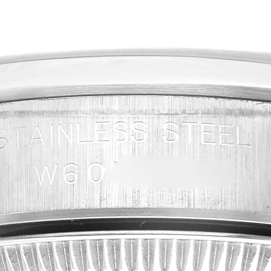 Rolex Oyster Perpetual Steel Black Dial Ladies Watch 67180 en vente 2