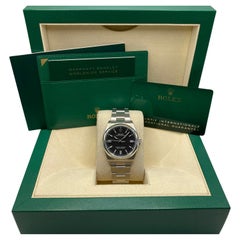 New 2025 Rolex Oyster Perpetual Steel Black Index Dial Automatic Watch 126000