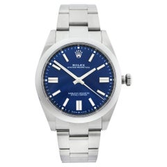 Rolex Oyster Perpetual Steel Blue Dial Automatic Men's Watch 124300 Zoho Syn
