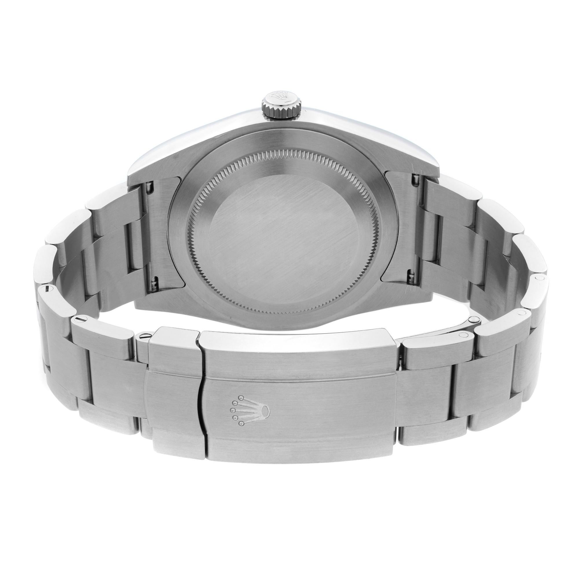 Rolex Oyster Perpetual Steel Dark Rhodium Dial Automatic Montre pour hommes 114300 Pour hommes en vente