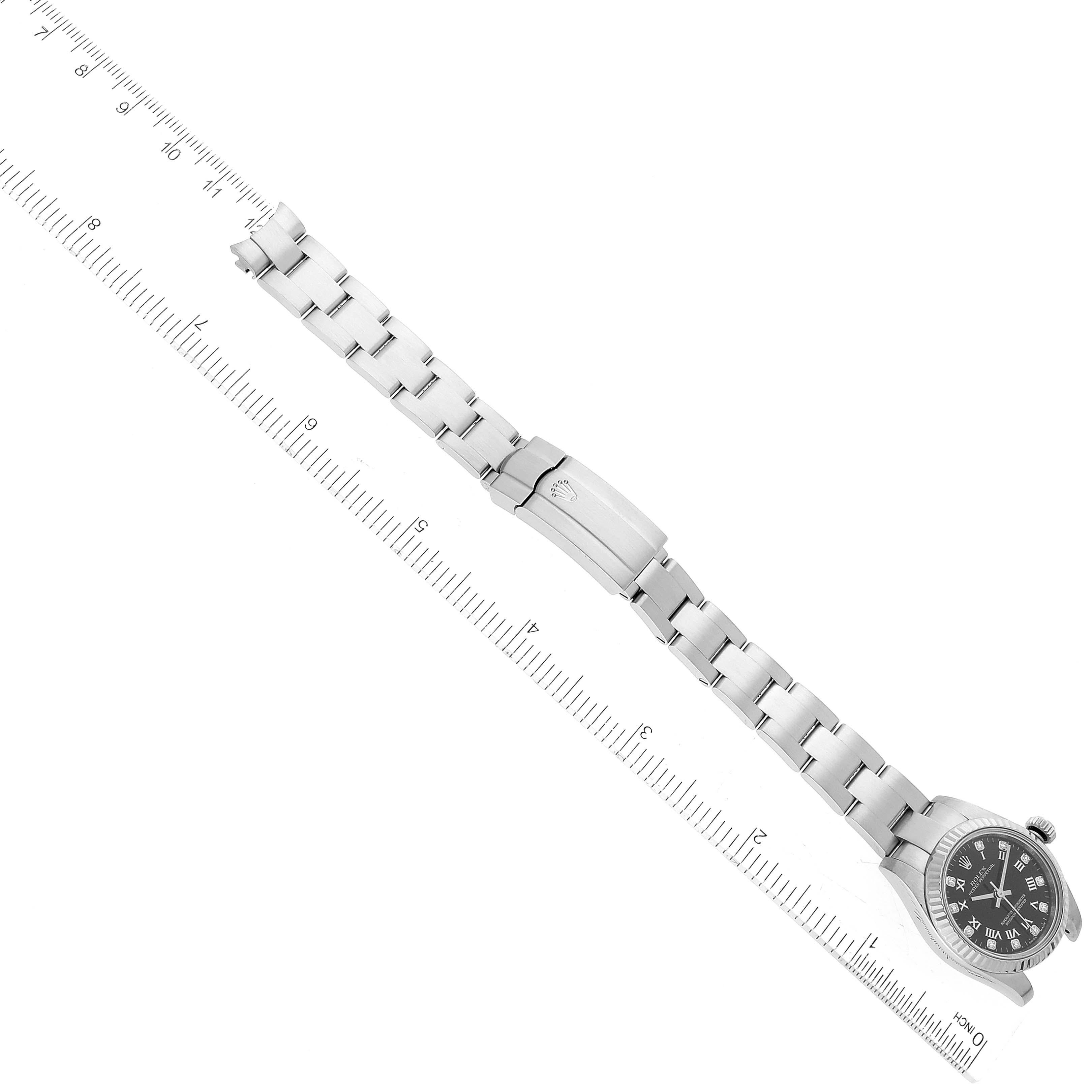 Rolex Oyster Perpetual Steel White Gold Diamond Ladies Watch 176234 Box Card 4