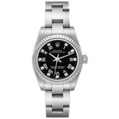 Rolex Oyster Perpetual Steel White Gold Diamond Ladies Watch 176234 Box Card