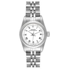 Rolex Oyster Perpetual Steel White Gold Ladies Watch 67194 Papers
