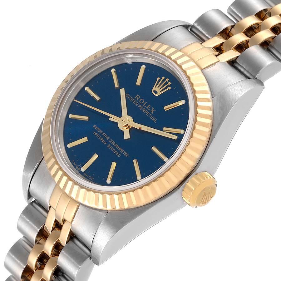 women's blue face rolex