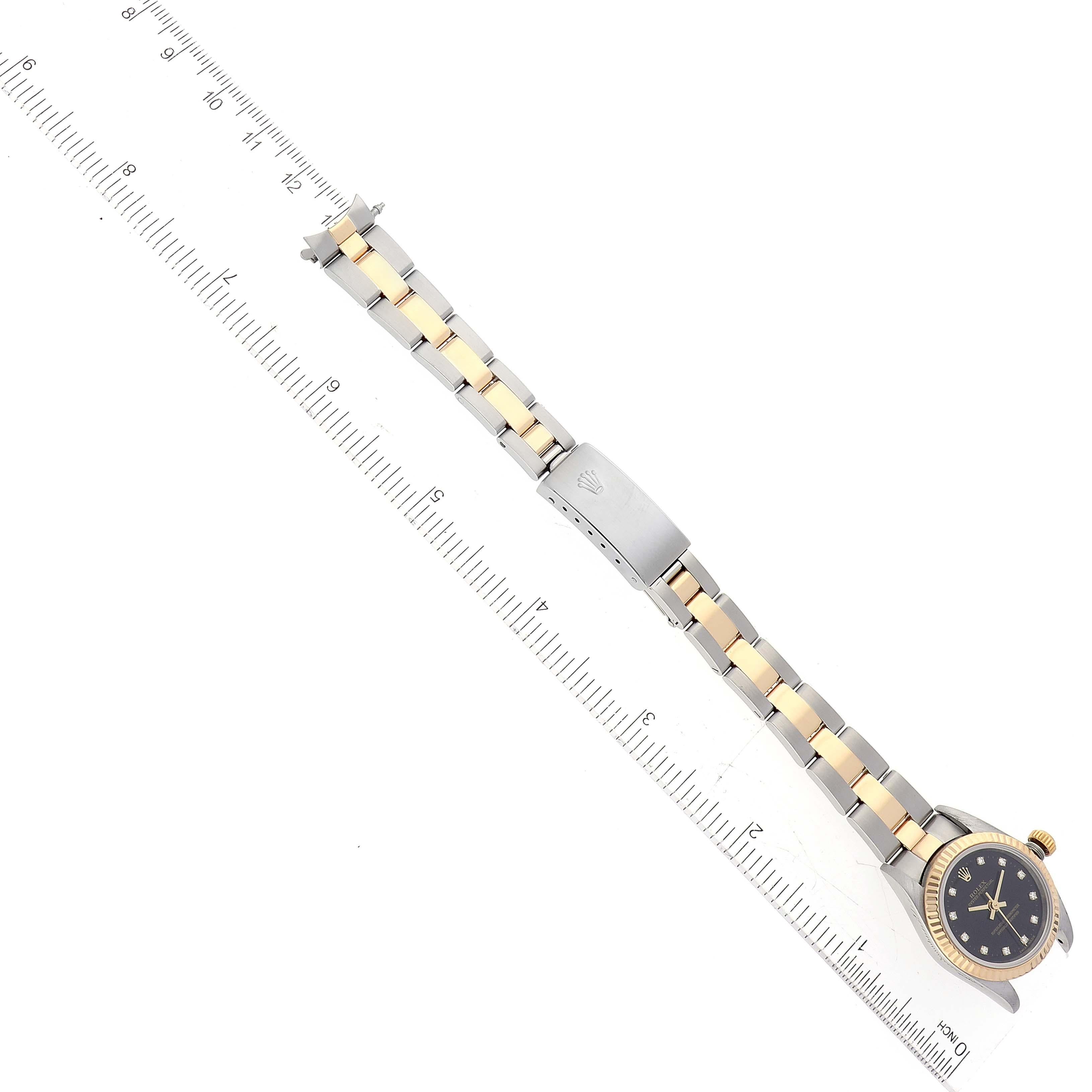 Rolex Oyster Perpetual Steel Yellow Gold Diamond Ladies Watch 76193 3