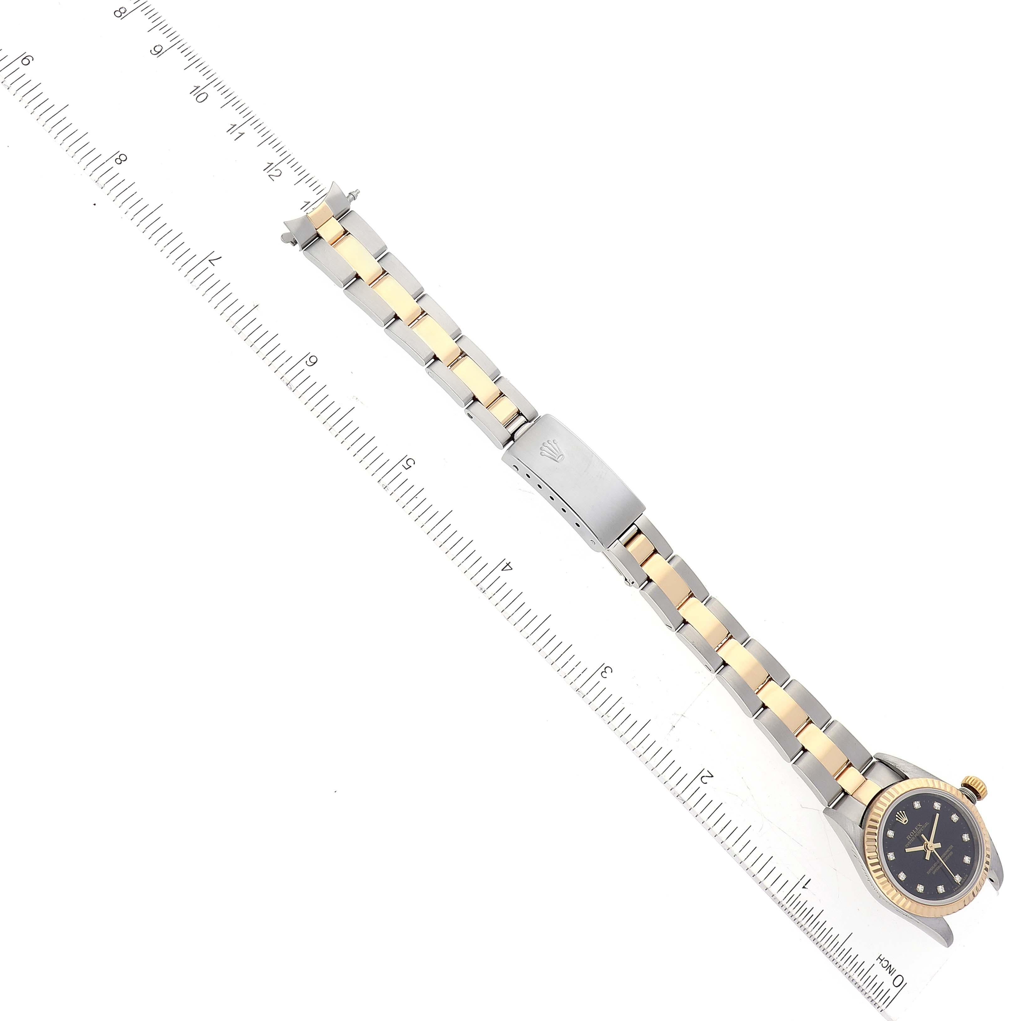 Rolex Oyster Perpetual Acero Oro Amarillo Diamante Reloj Señora 76193 3