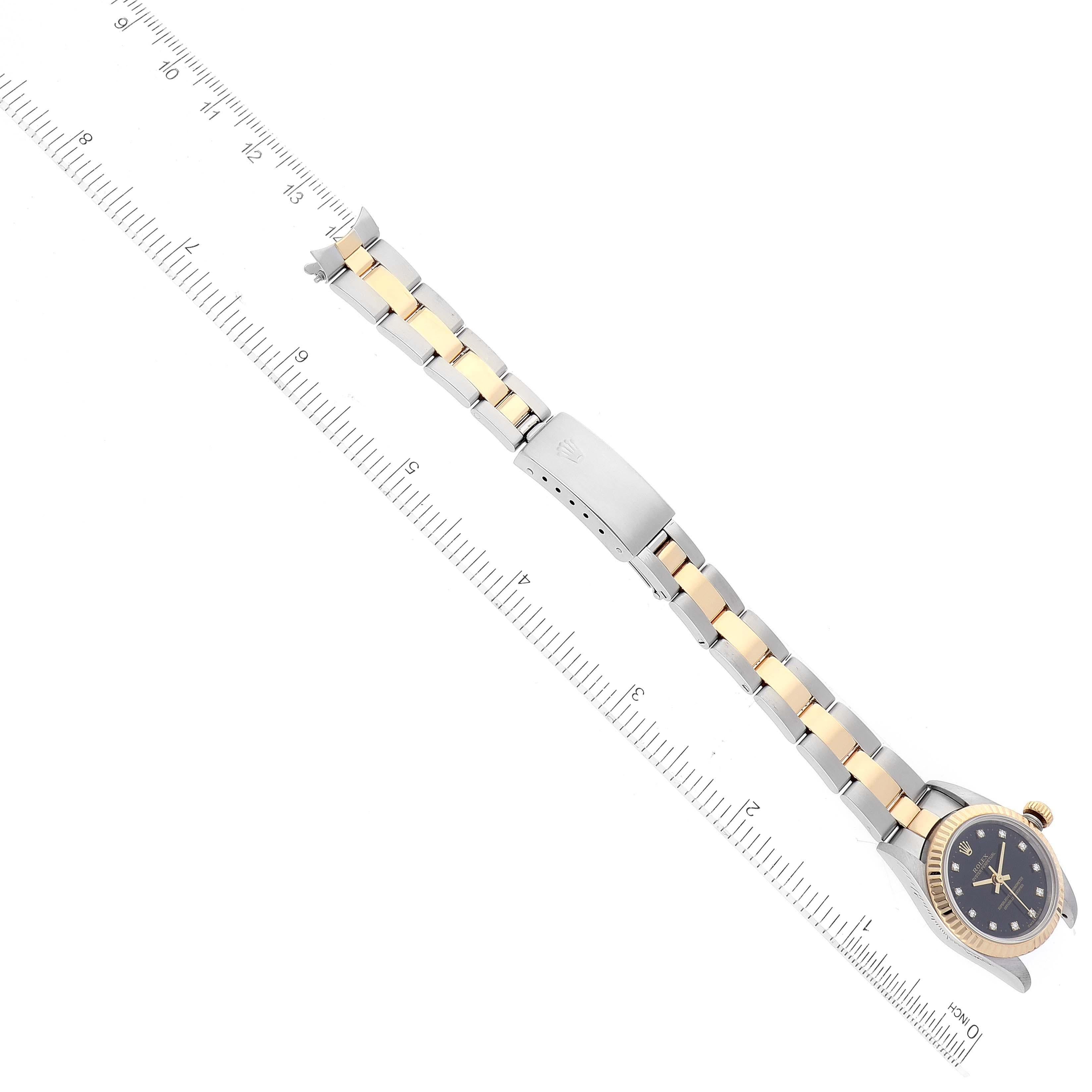 Rolex Oyster Perpetual Steel Yellow Gold Diamond Ladies Watch 76193 6