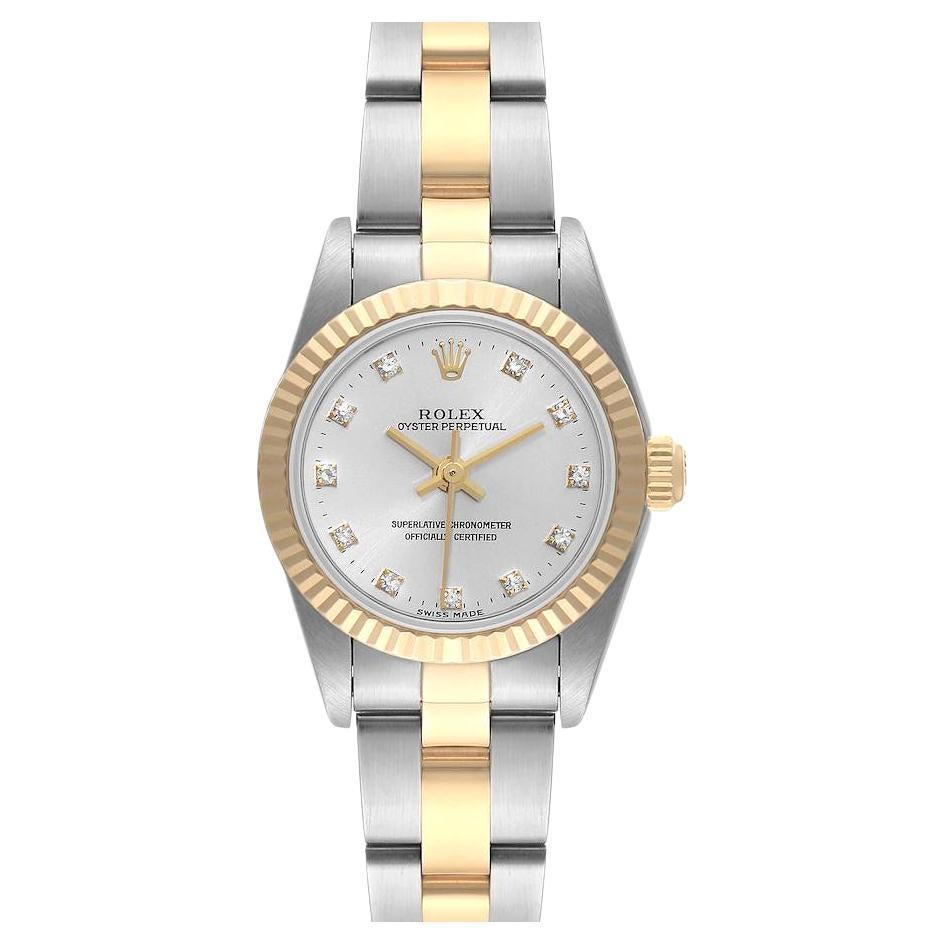 Rolex Oyster Perpetual Steel Yellow Gold Diamond Ladies Watch 76193