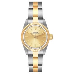 Rolex Oyster Perpetual Steel Yellow Gold Ladies Watch 67193 Box Papers