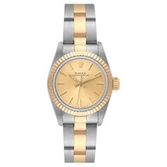 Rolex Oyster Perpetual Steel Yellow Gold Ladies Watch 67193 Box Papers