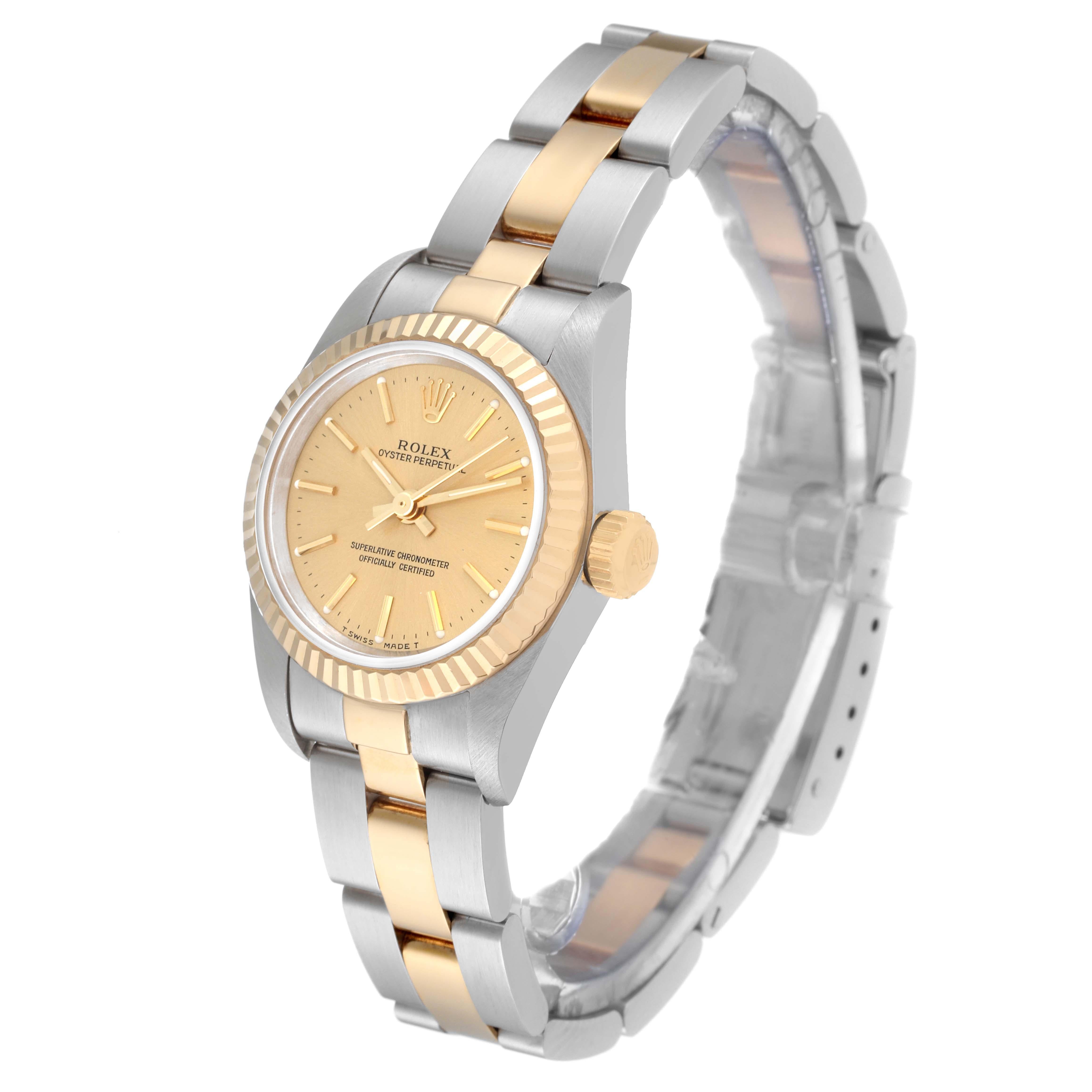 Women's Rolex Oyster Perpetual Steel Yellow Gold Ladies Watch 67193