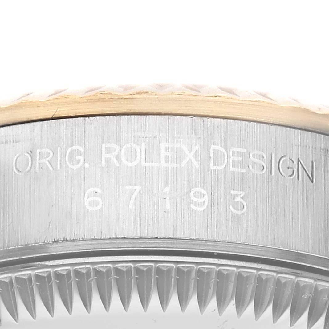 Rolex Montre Oyster Perpetual en acier et or jaune, pour femmes 67193 en vente 2