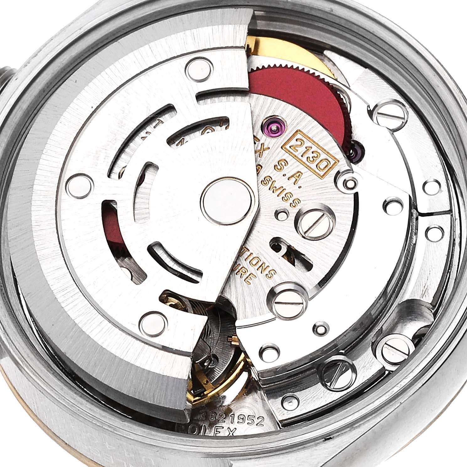 Rolex Montre Oyster Perpetual en acier et or jaune, pour femmes 67193 en vente 3