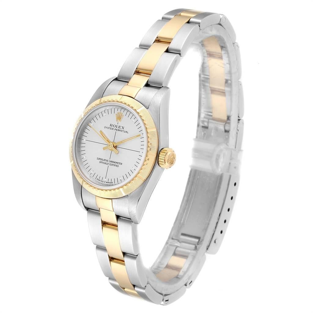 Women's Rolex Oyster Perpetual Steel Yellow Gold Ladies Watch 76243 Box Papers