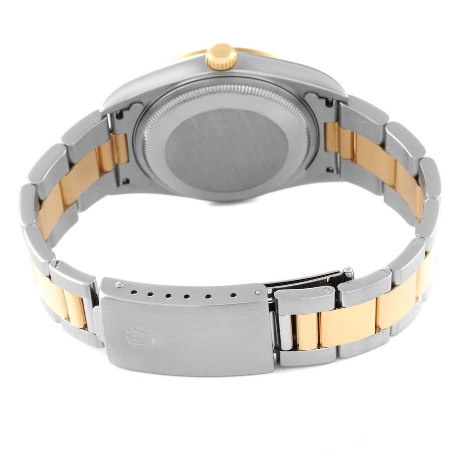 Rolex Oyster Perpetual Steel Yellow Gold Slate Dial Mens Watch 14203 3