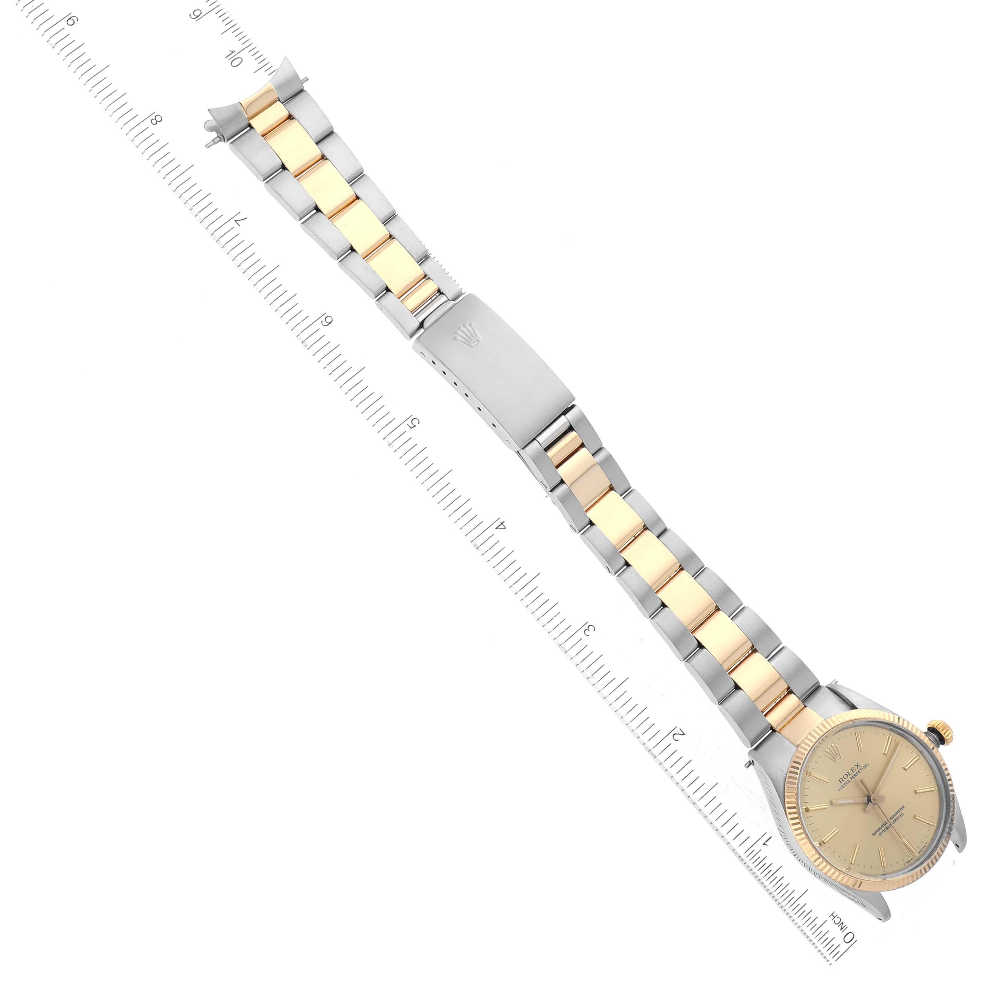 Reloj Rolex Oyster Perpetual Acero Oro Amarillo Vintage Hombre 1005 Caja Papeles 5
