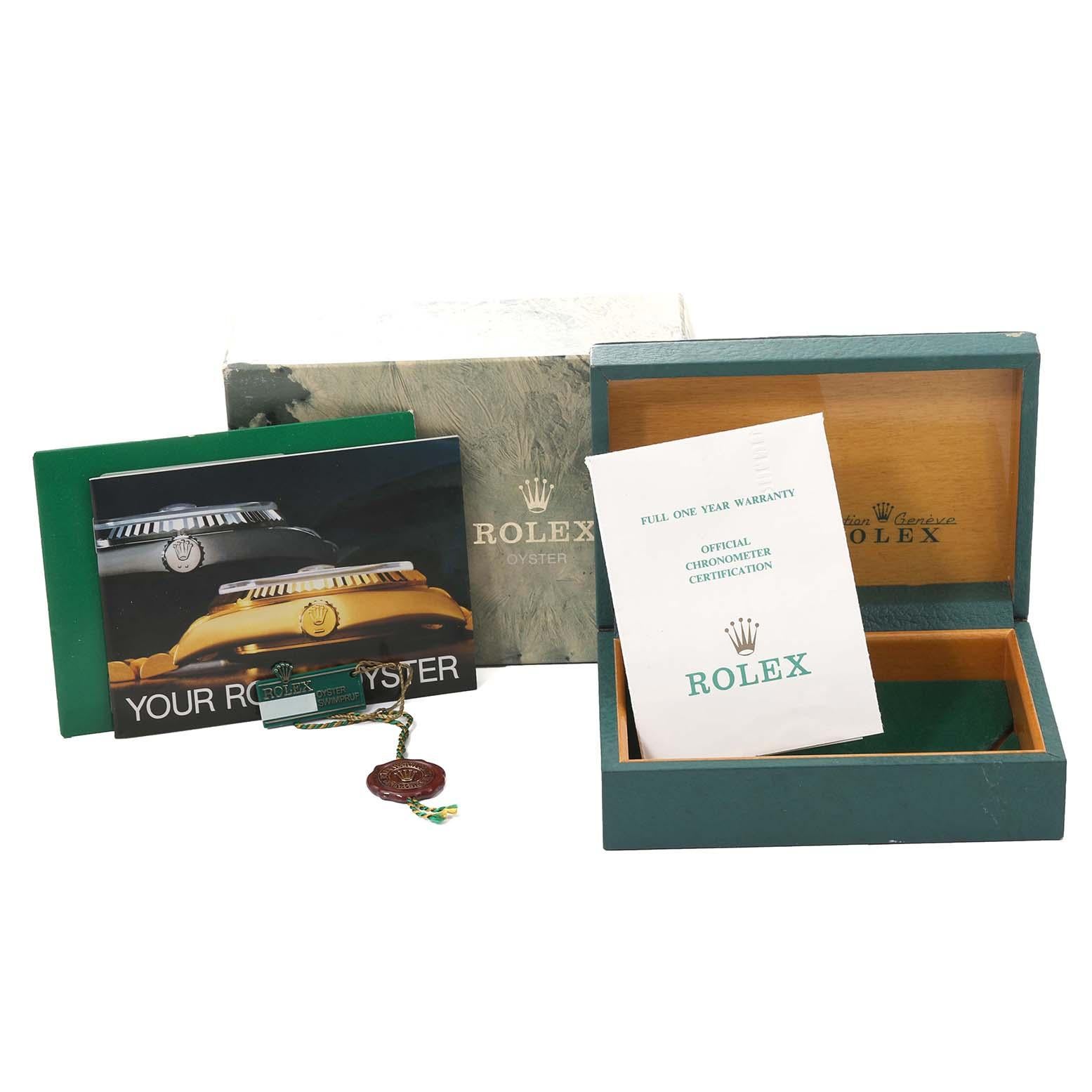 De los hombres Reloj Rolex Oyster Perpetual Acero Oro Amarillo Vintage Hombre 1005 Caja Papeles
