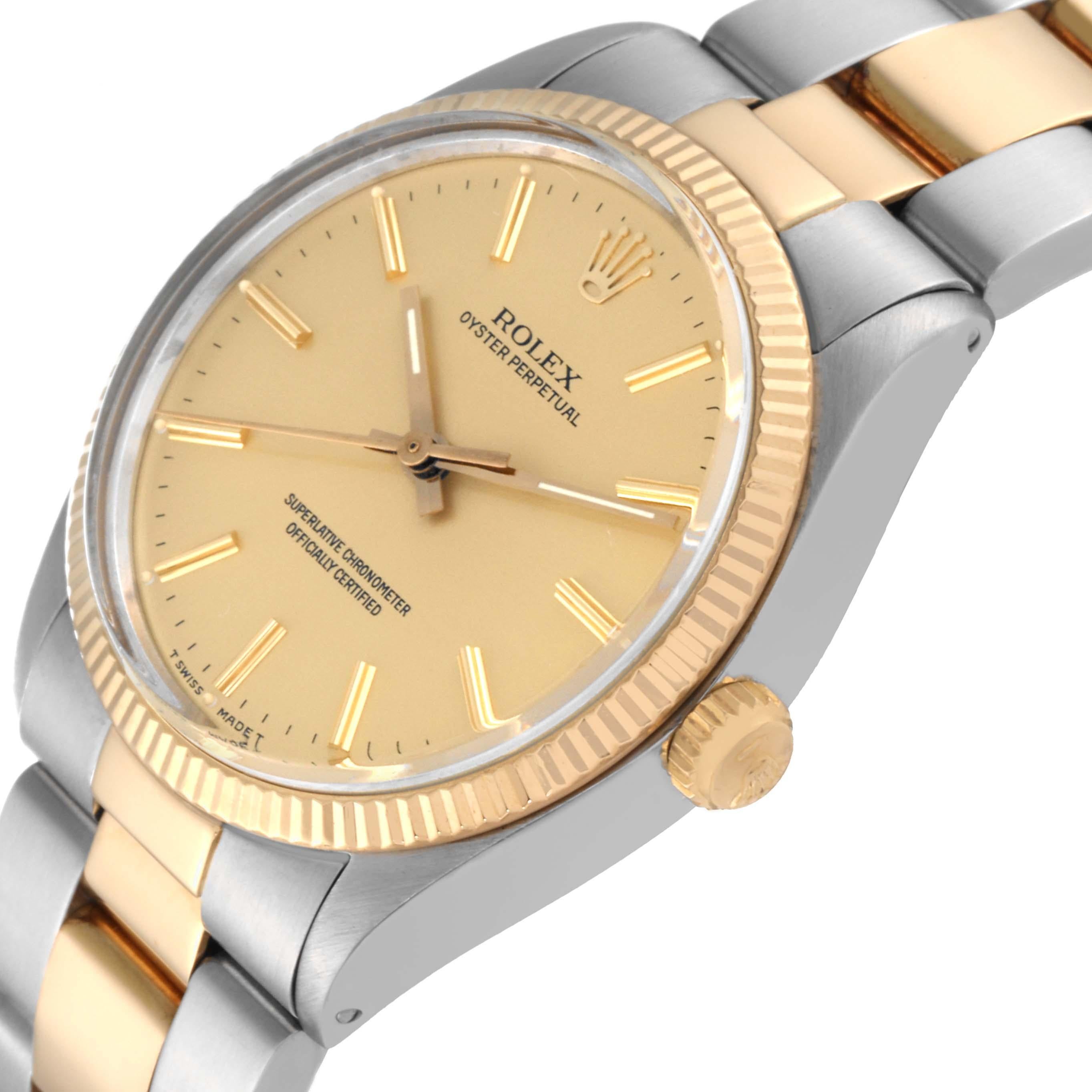Reloj Rolex Oyster Perpetual Acero Oro Amarillo Vintage Hombre 1005 Caja Papeles 2