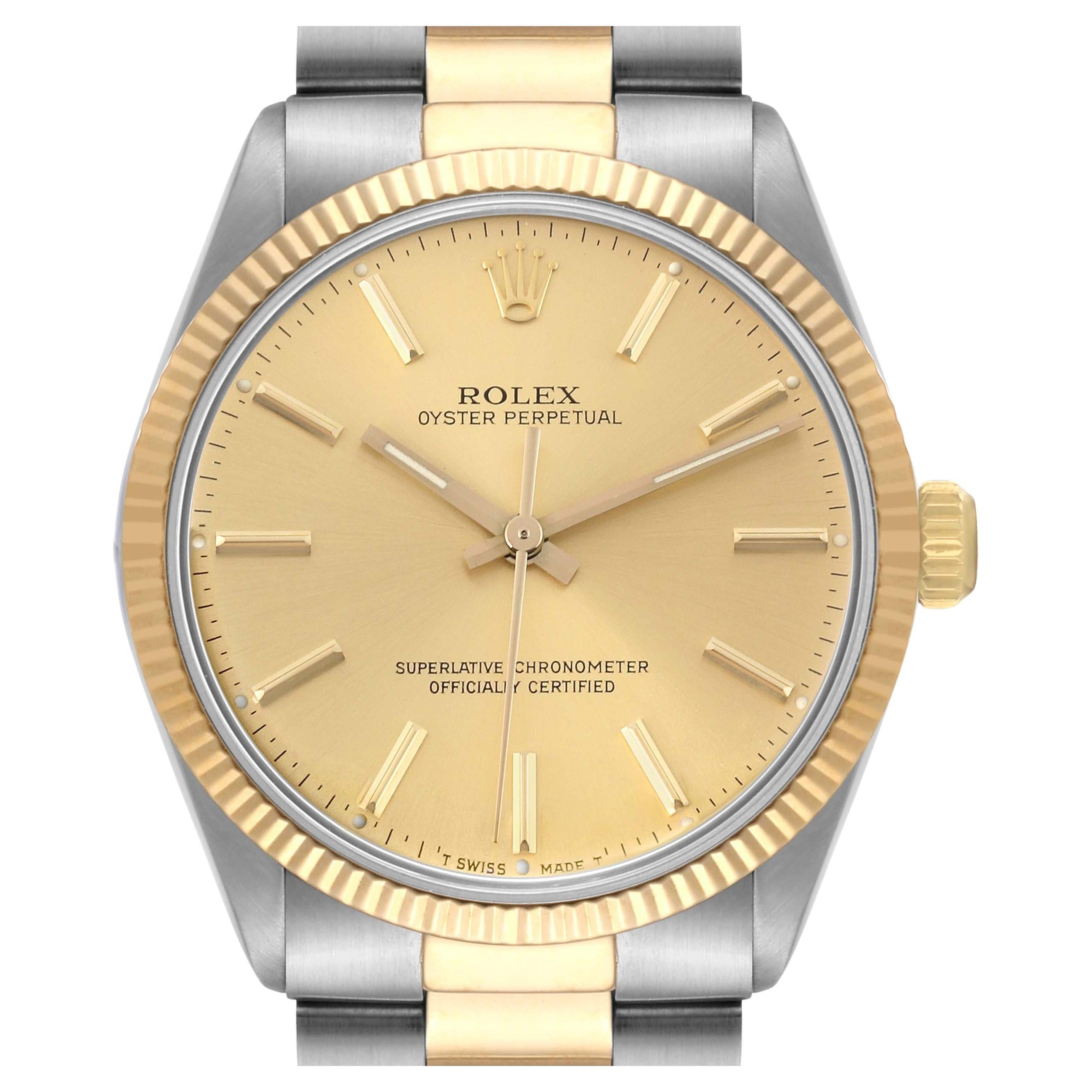 Rolex Oyster Perpetual Steel Yellow Gold Vintage Mens Watch 1005 For Rolex Oyster Perpetual Steel Yellow Gold Vintage Mens Watch 1005 For