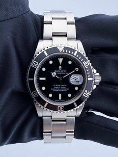 Rolex Oyster Perpetual Submariner 16610T Engraved Rehaut Mens Watch