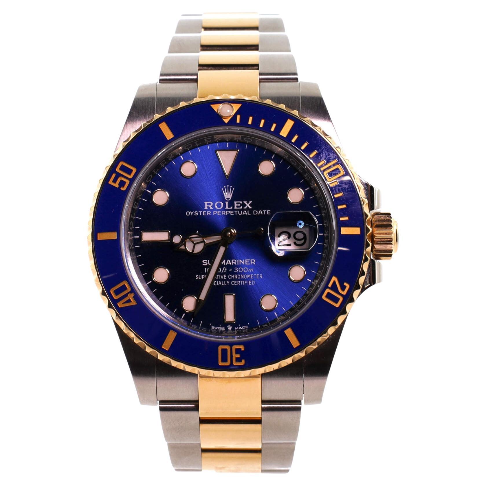 Rolex Oyster Perpetual Submariner Bluesy Date Automatic Watch Stainless For Sale