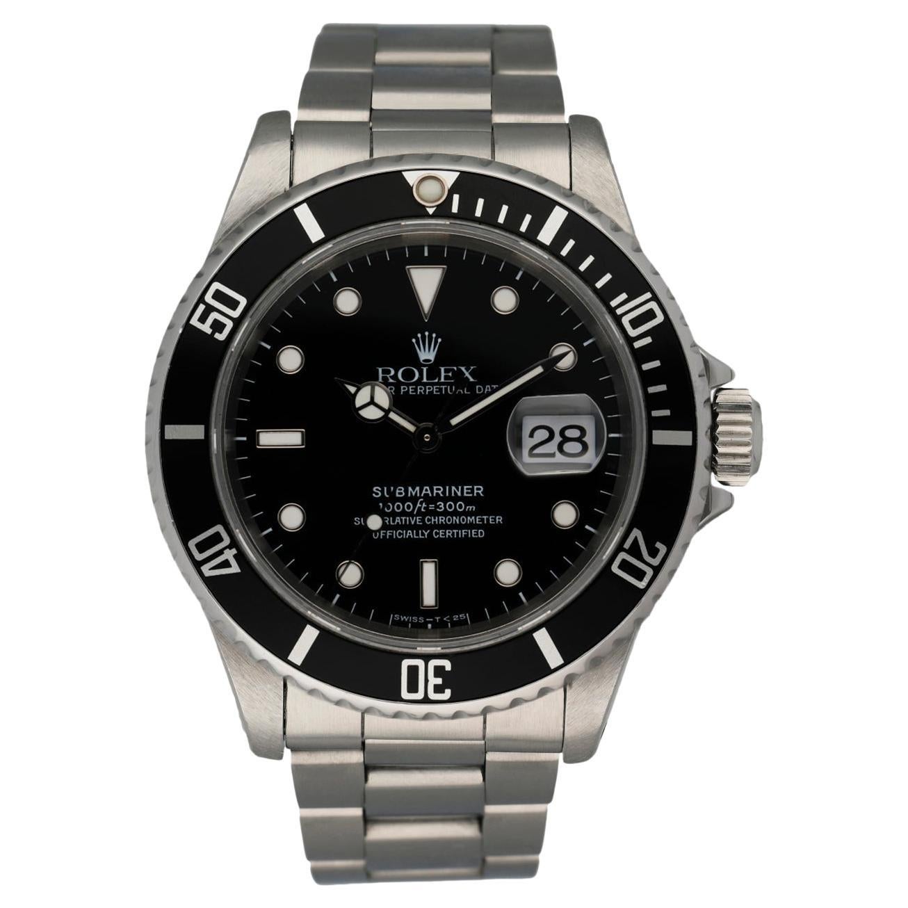 Rolex Oyster Perpetual Submariner Datum 16610 Herrenuhr Box 
Papiere