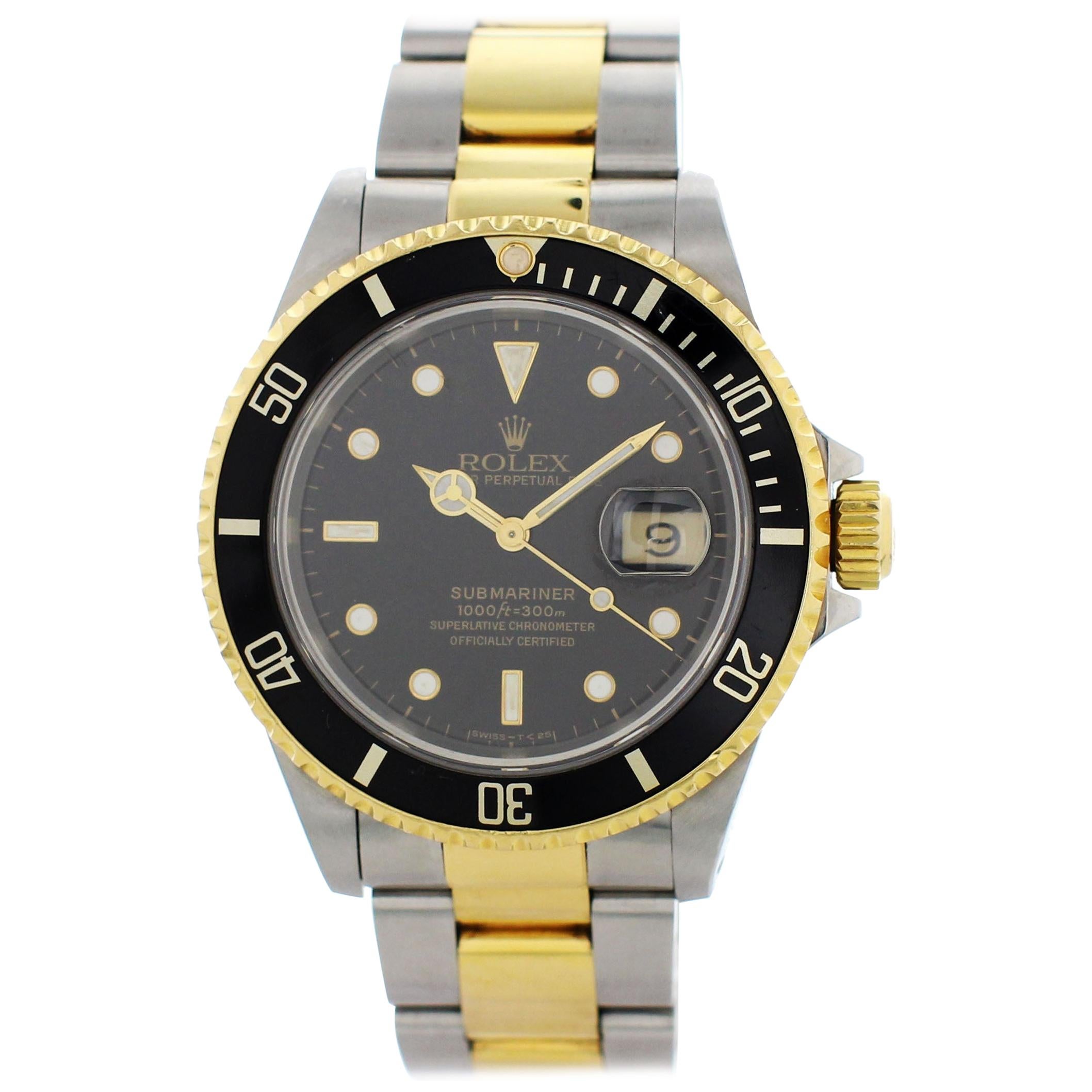 Rolex Oyster Perpetual Submariner Date 16613 Men’s Watch For Sale