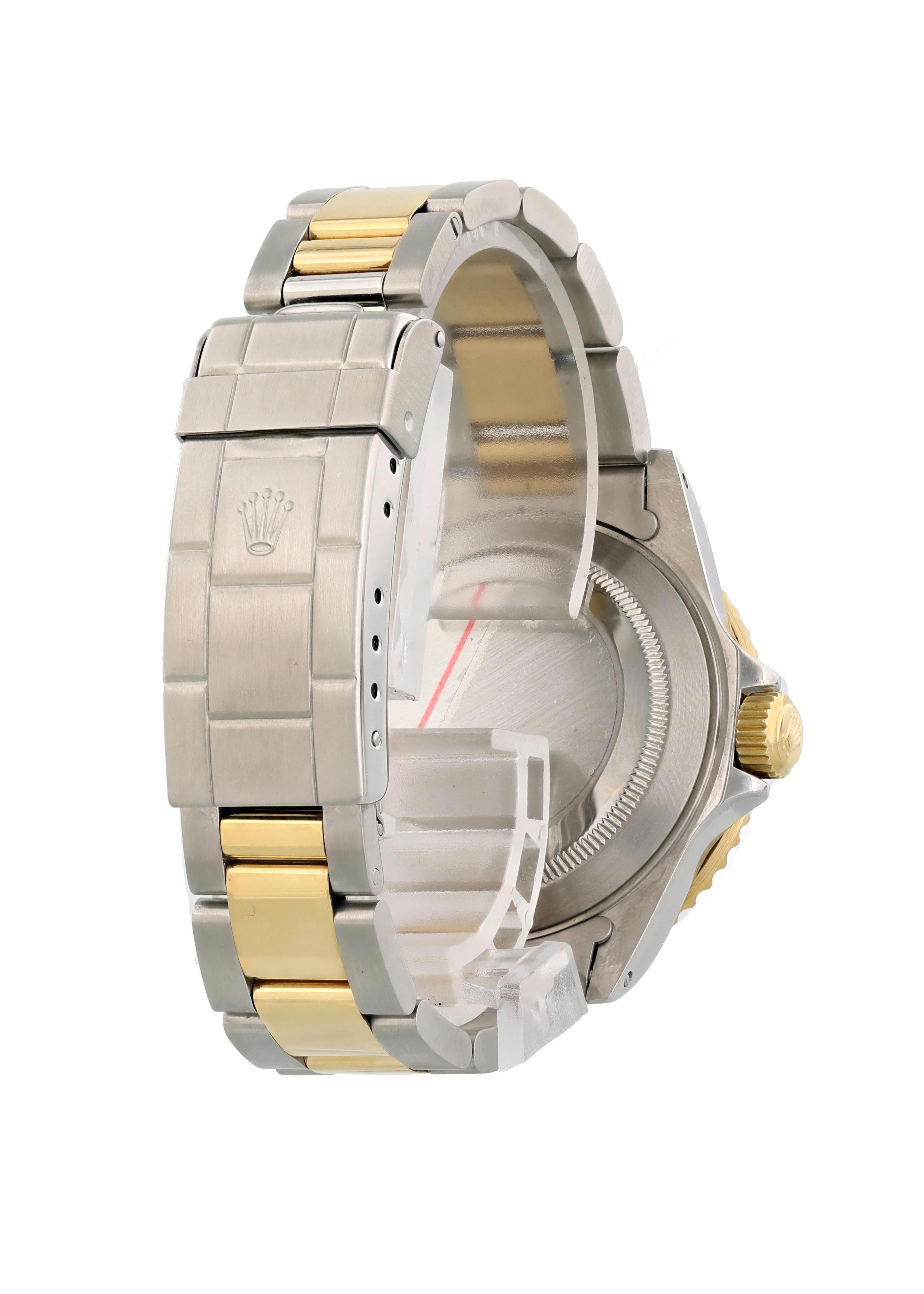 Rolex Oyster Perpetual Submariner Date 18 Karat 16613 Men's Watch In Excellent Condition For Sale In New York, NY
