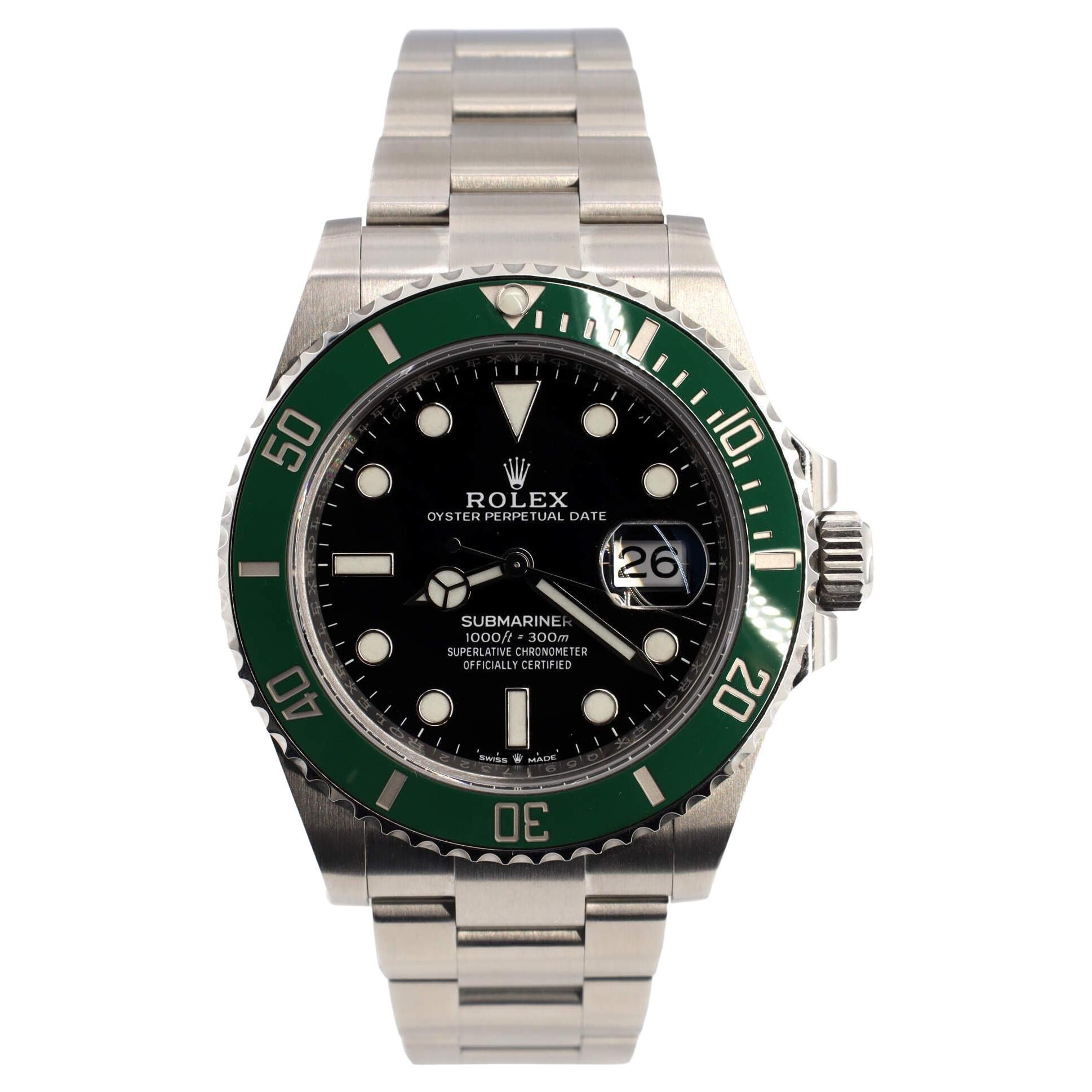 Rolex Oyster Perpetual Submariner Kermit Date Automatic Watch Stainless  Steel For Sale at 1stDibs