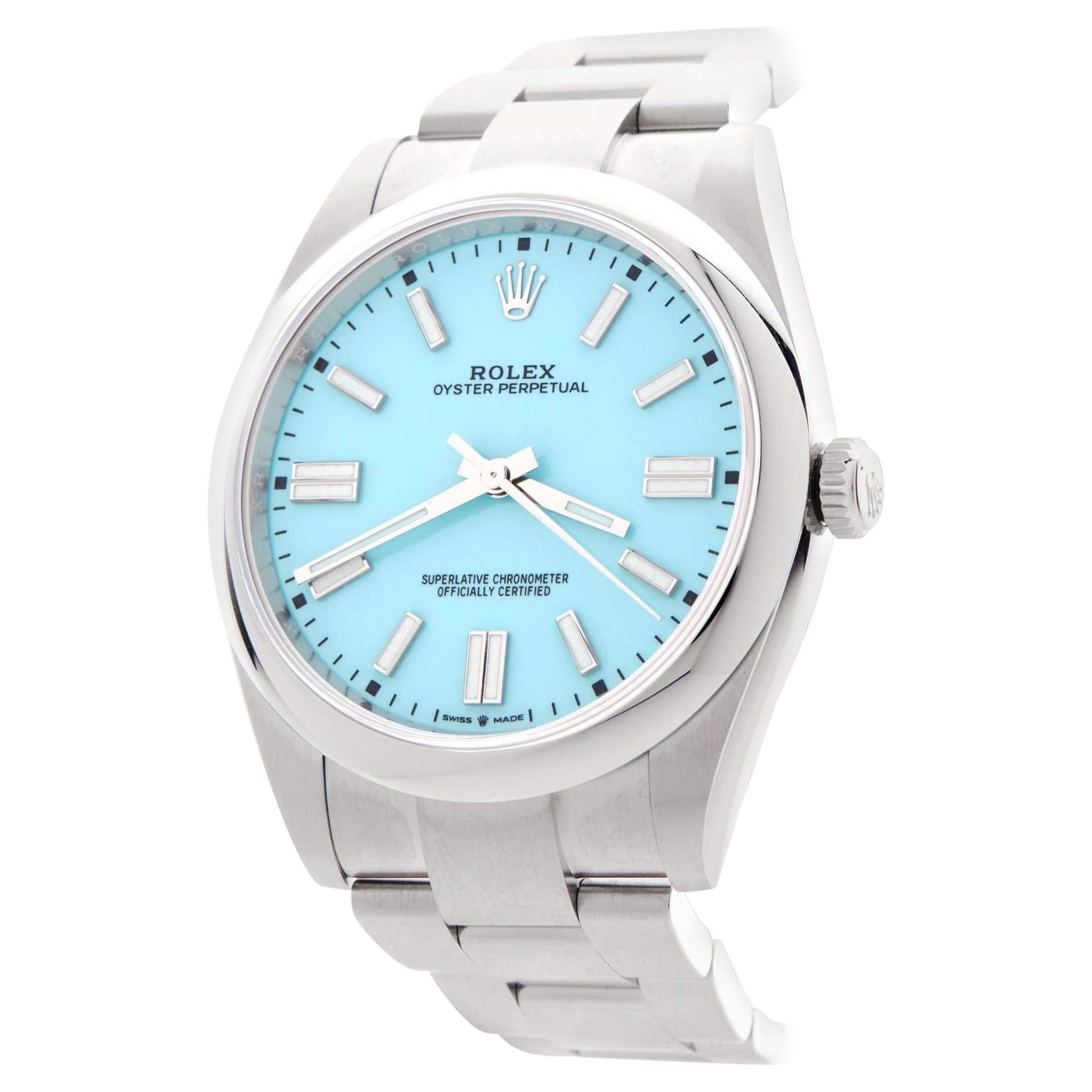 Rolex Oyster Perpetual Turquoise Dial 124300 For Sale