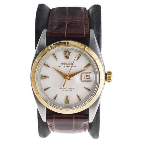 Rolex Oyster Perpetual Two Tone with Factory Original Dial From 1953 For Sale