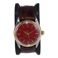 Rolex Oyster Perpetual Two Tone with Patinated Original Dial from 1964 or 65