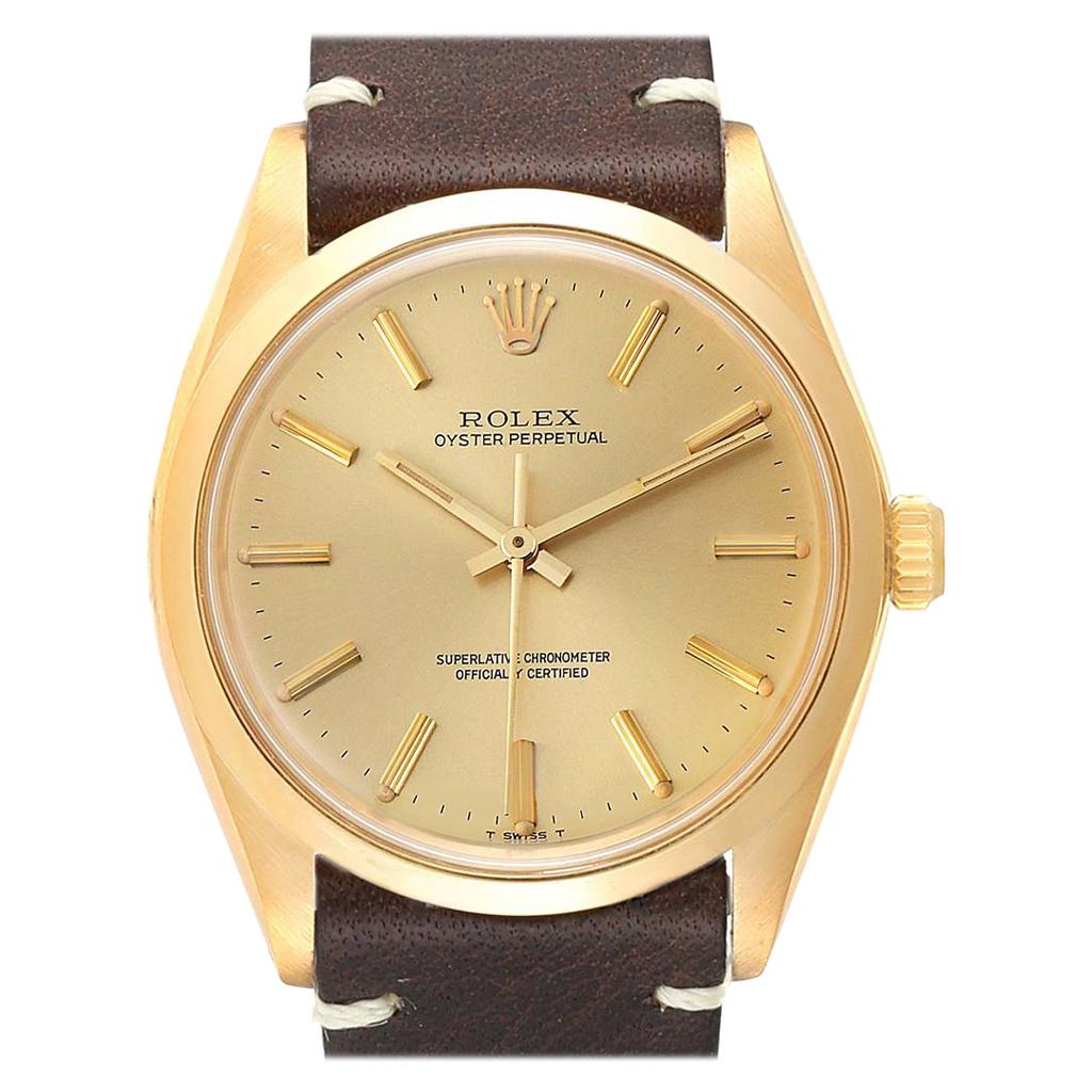 rolex oyster perpetual vintage gold