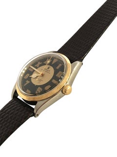 Rolex Oyster Perpetual Vintage Steel and 14K Automatic Custom Dial Wristwatch