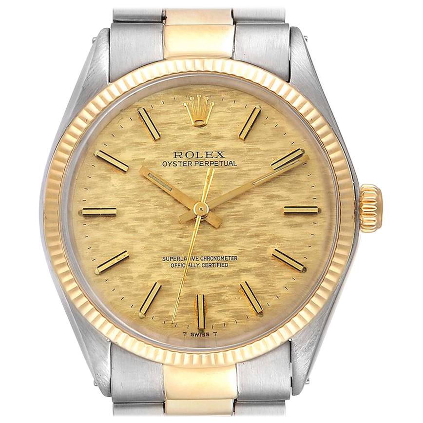 Rolex Oyster Perpetual Vintage Steel Yellow Gold Men's Watch 1002 For Sale
