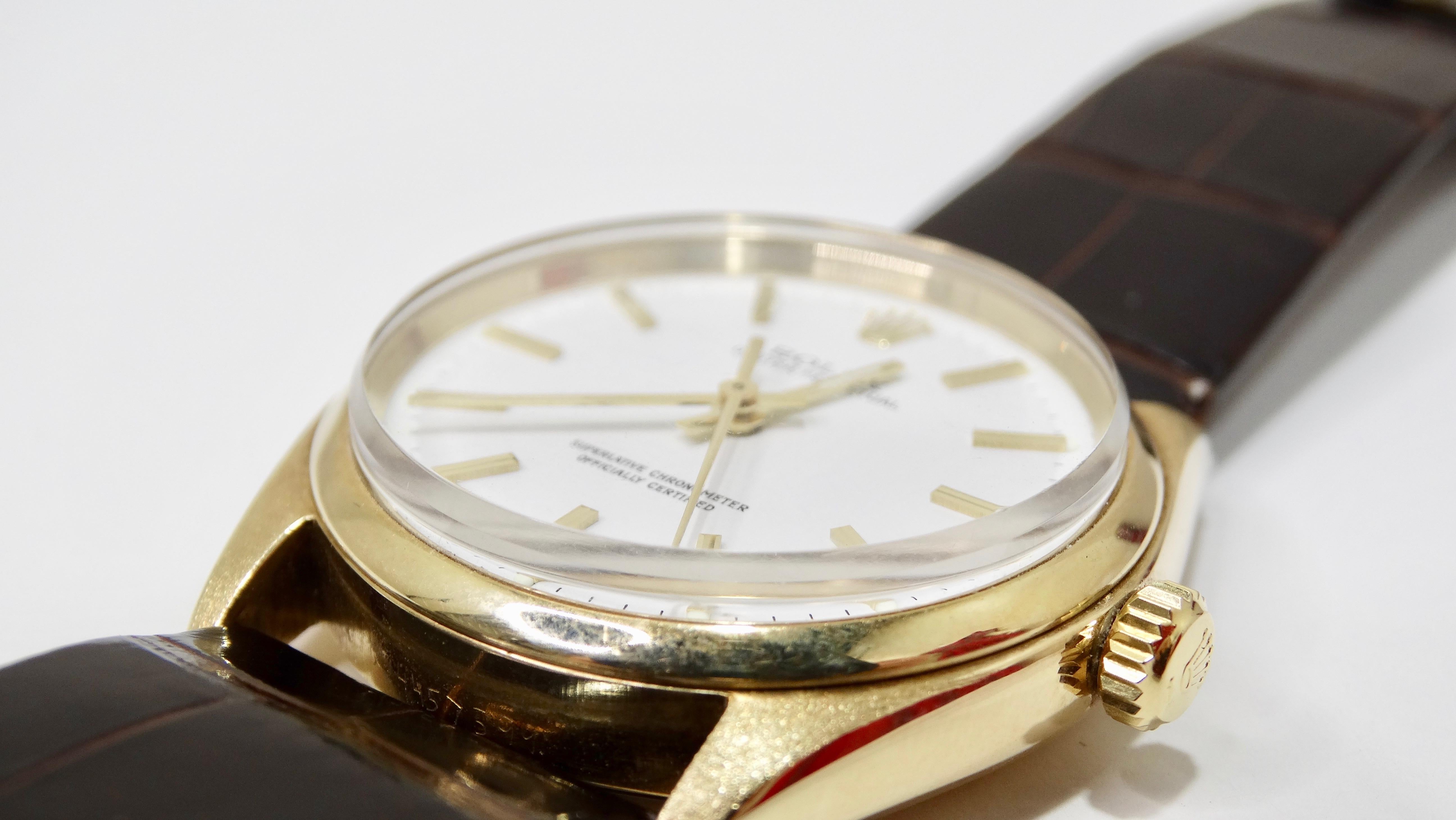 Rolex Oyster Perpetual Watch 14k Gold 30mm 5