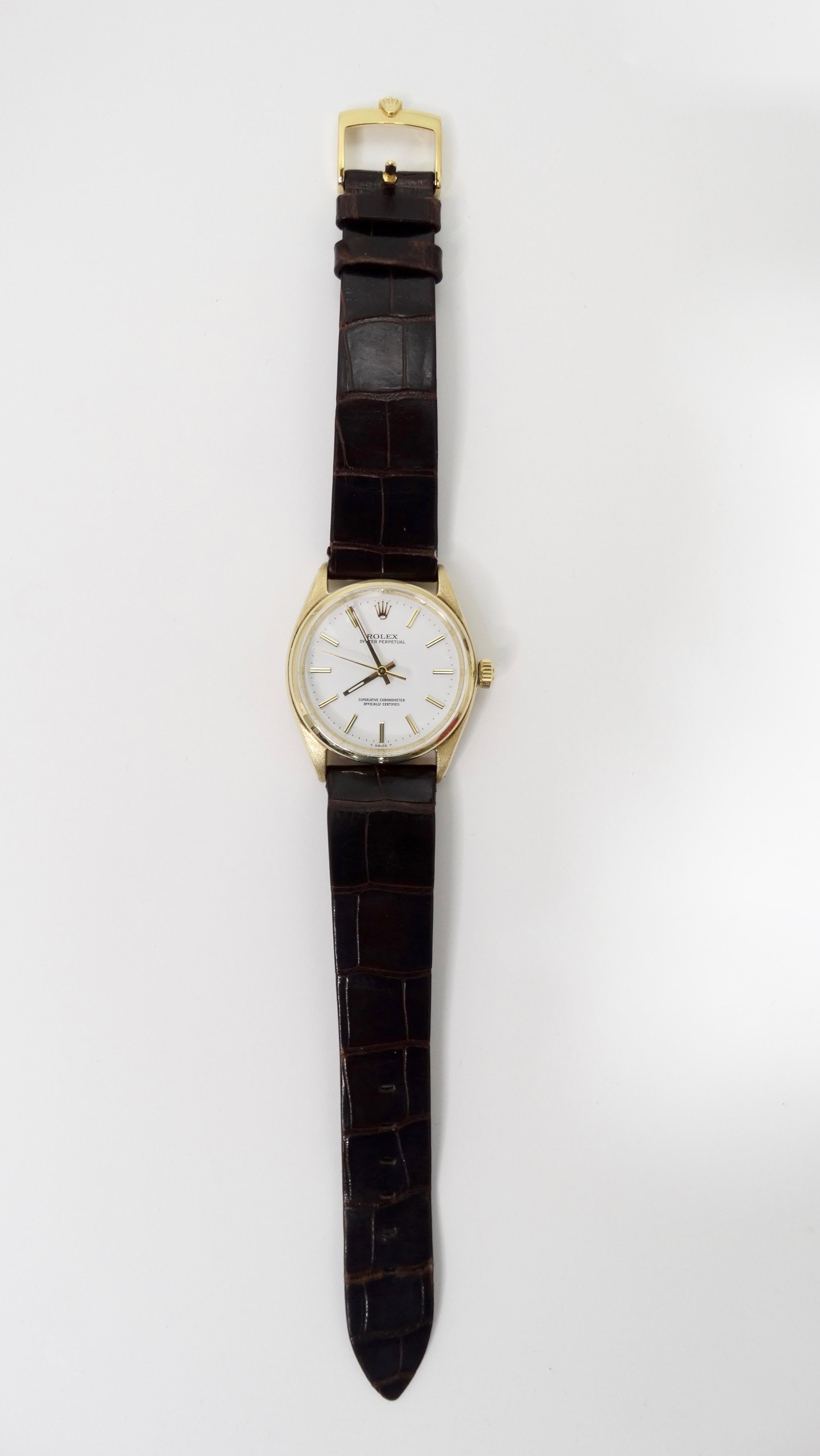Rolex Oyster Perpetual Watch 14k Gold 30mm 6