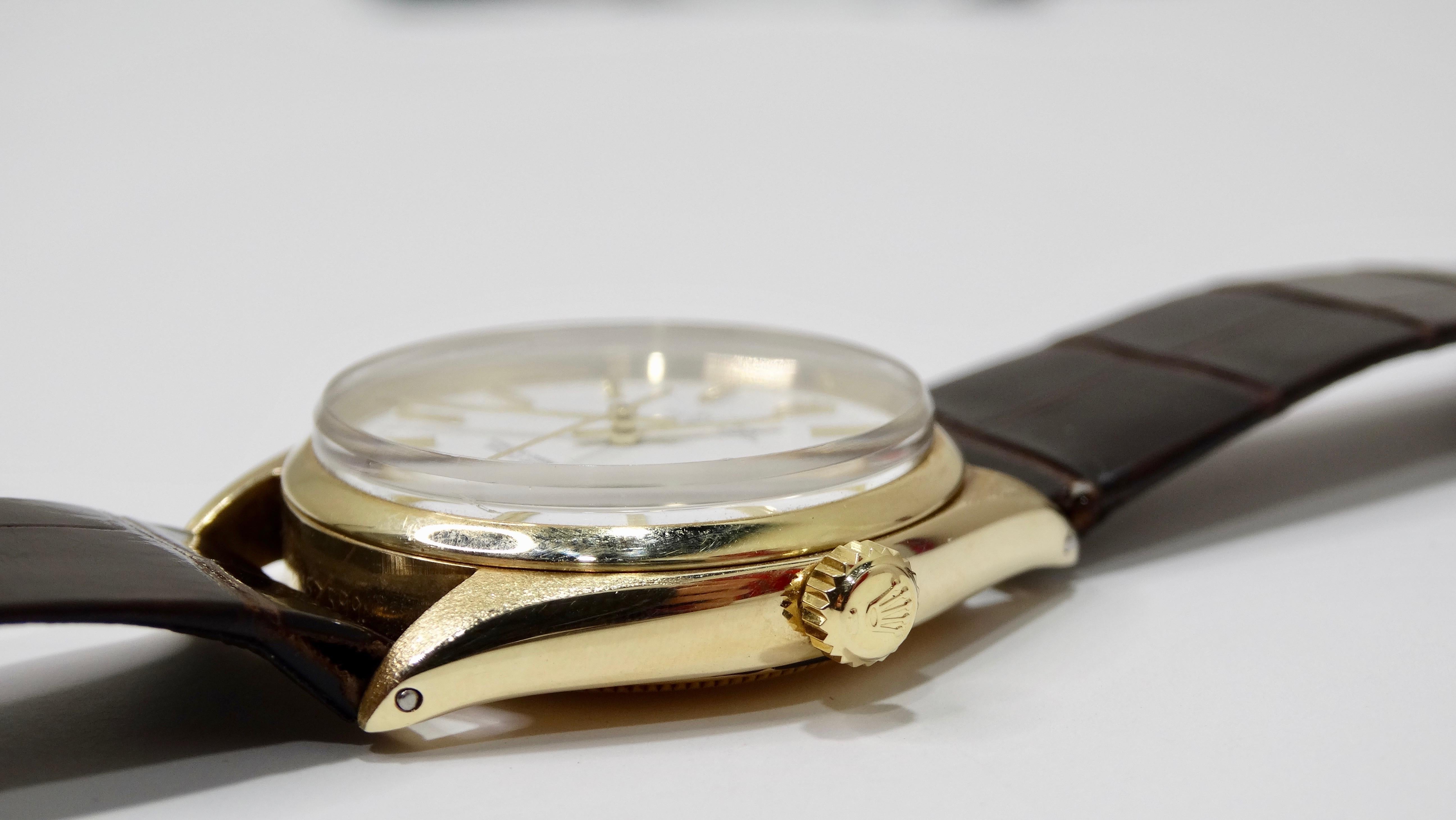 Women's or Men's  Rolex Oyster Perpetual Watch 14k Gold 30mm