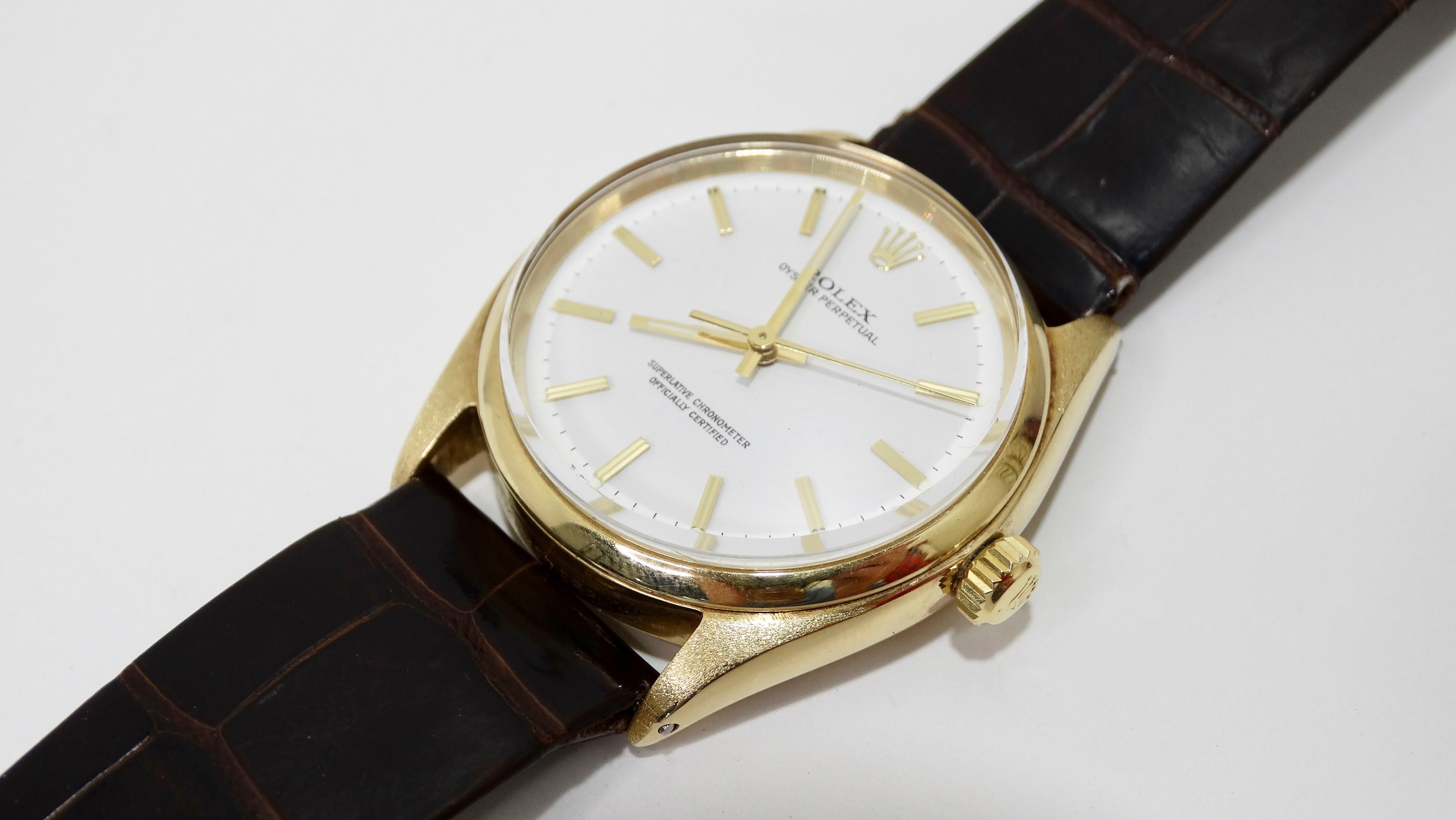 Rolex Oyster Perpetual Watch 14k Gold 30mm 2