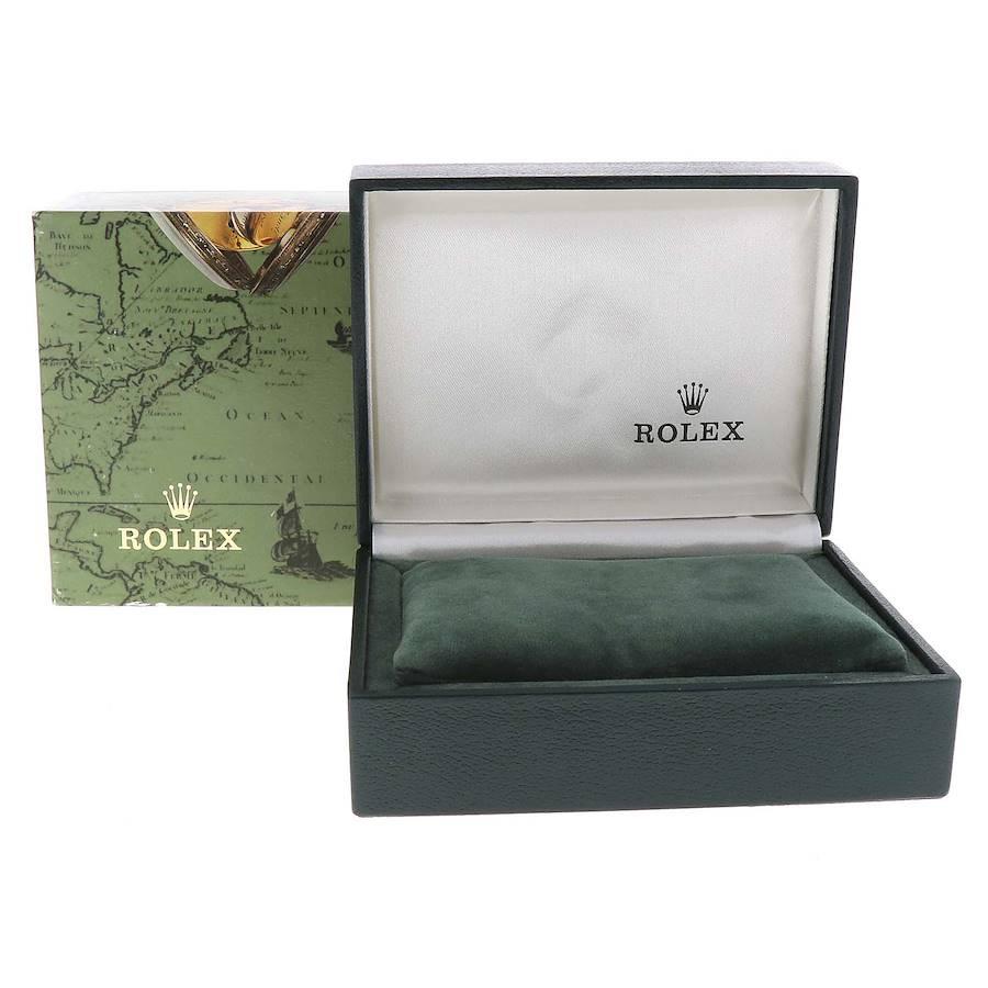 Rolex Oyster Perpetual Weißes Zifferblatt Stahl Gelbgold Damenuhr 76183 im Angebot 8