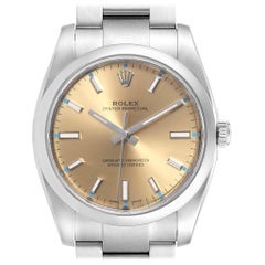 Rolex Oyster Perpetual White Grape Dial Steel Watch 114200 Unworn