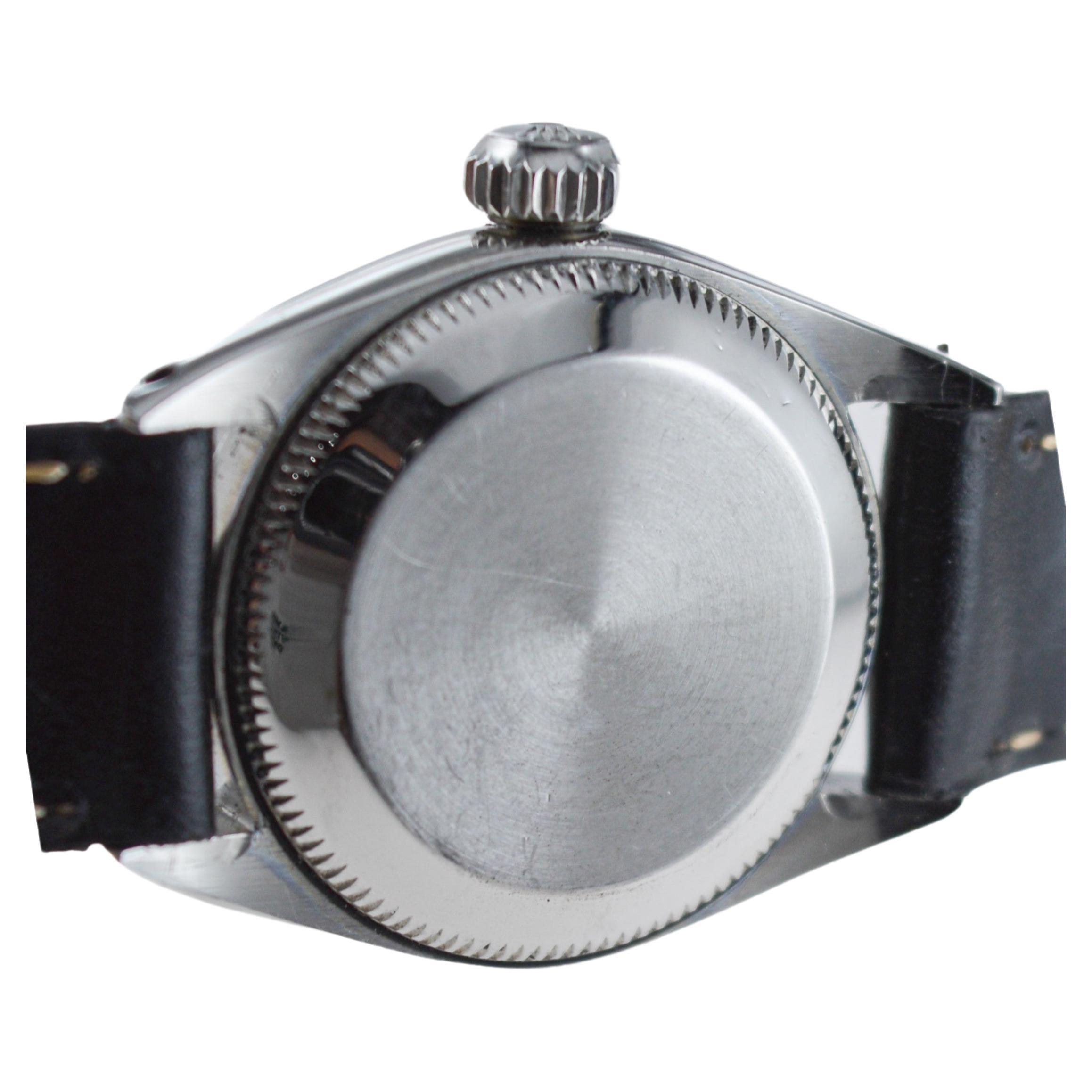Rolex Oyster Perpetual with Original Oyster Bracelet and Sub Seconds from 1957 For Sale 7