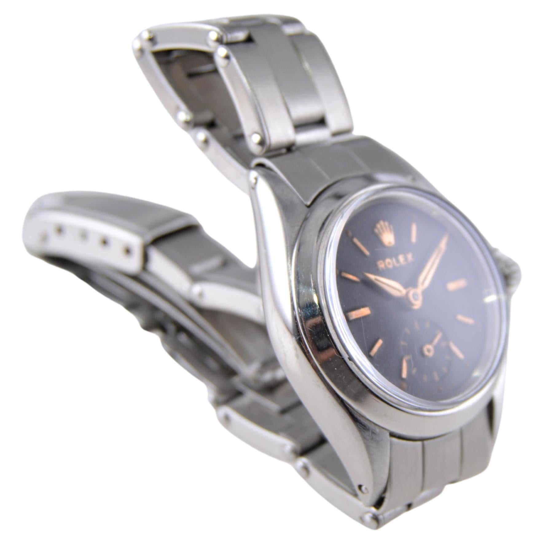 Rolex Oyster Perpetual with Original Oyster Bracelet and Sub Seconds from 1957 For Sale 1