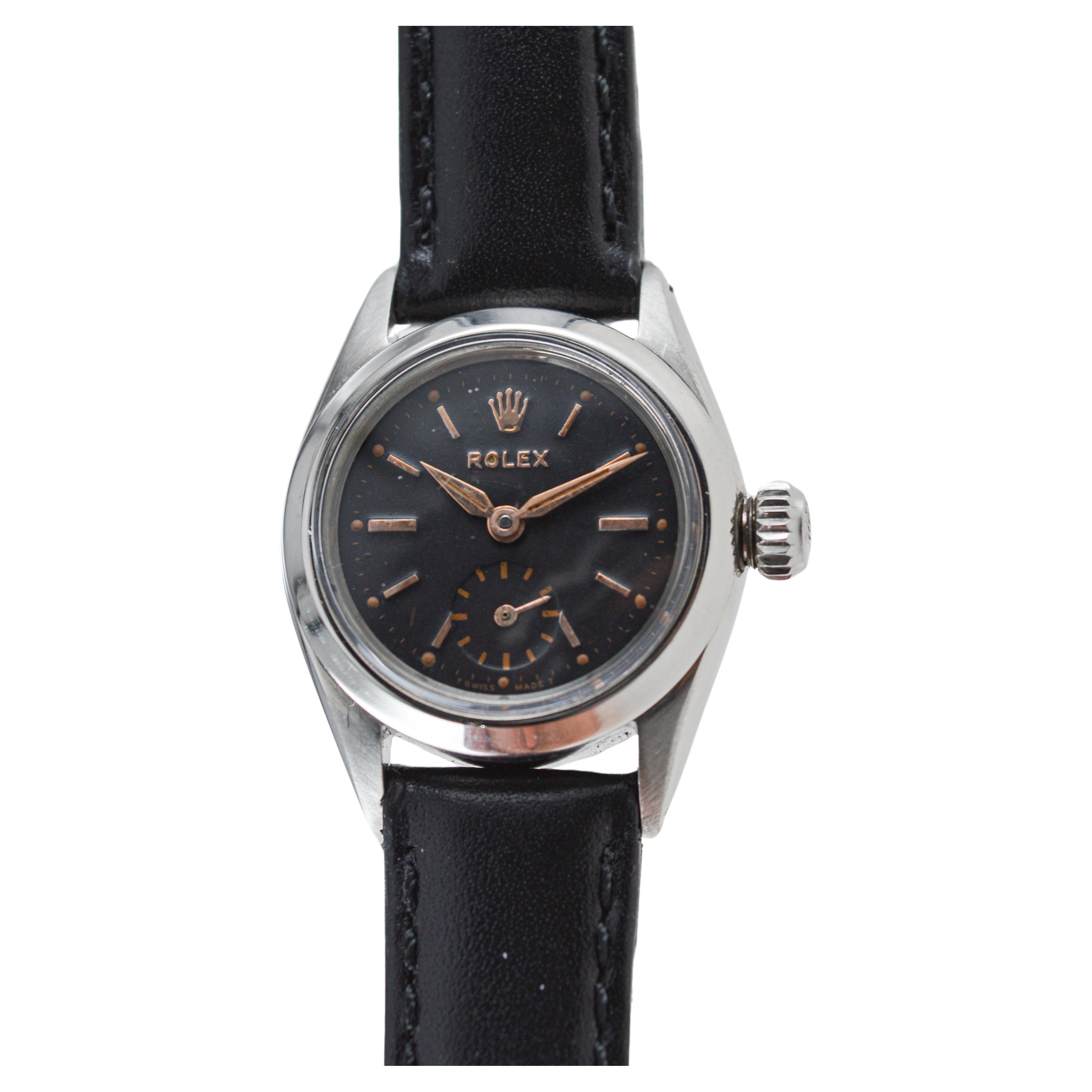 Rolex Oyster Perpetual with Original Oyster Bracelet and Sub Seconds from 1957 For Sale 1