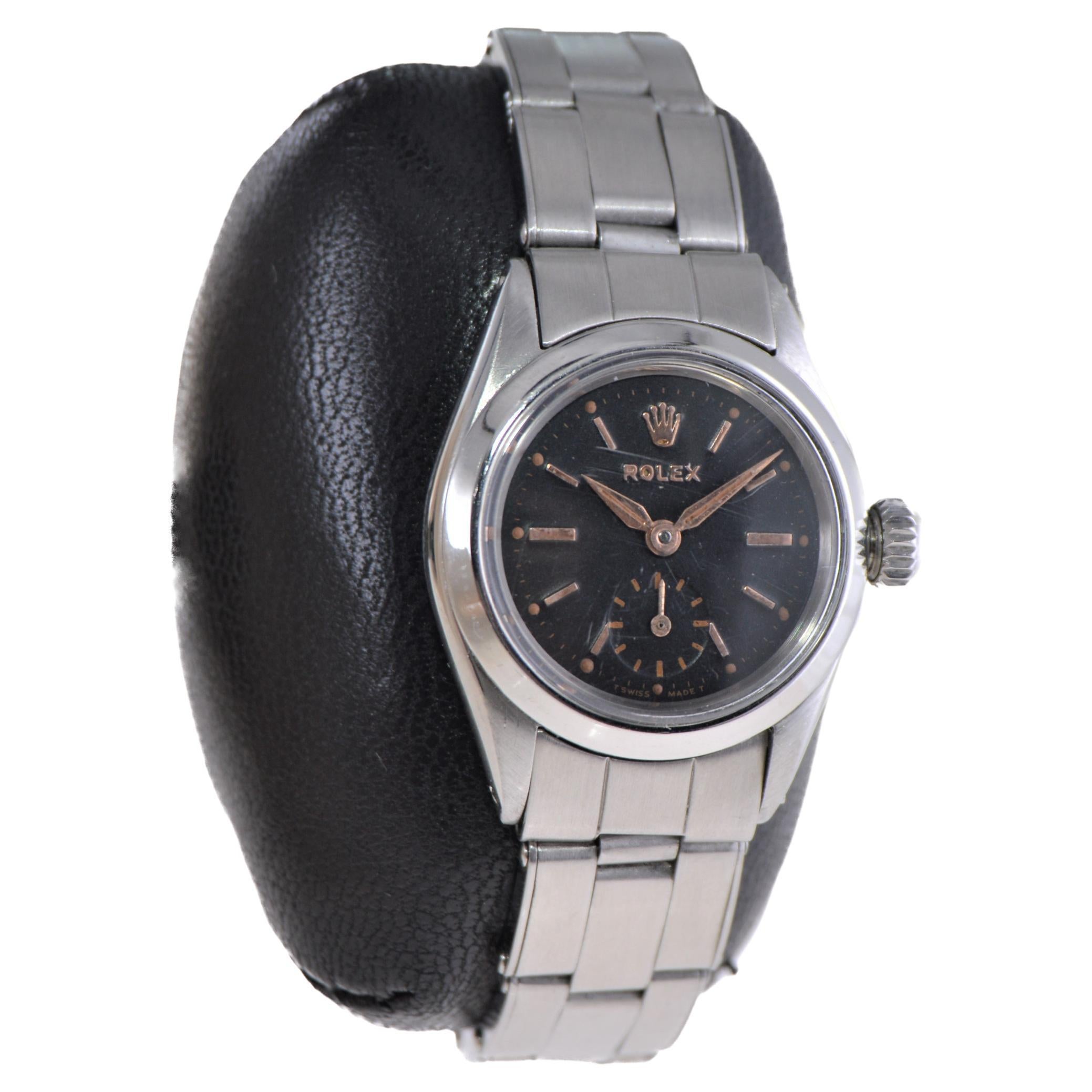 Rolex Oyster Perpetual mit Original Oyster-Armband und Sub Seconds von 1957