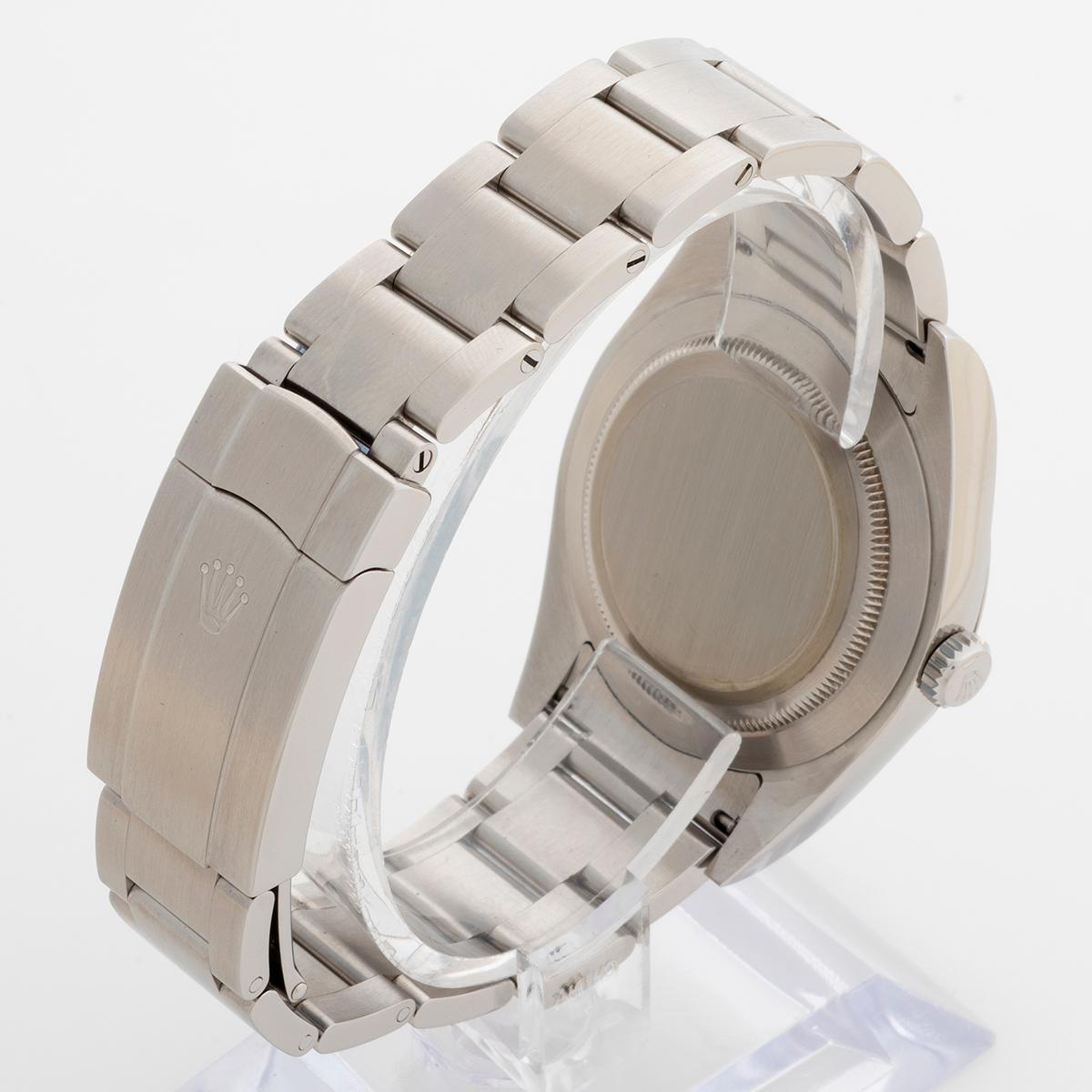 Women's or Men's Rolex Oyster Perpetual Wristwatch Ref 114300. 'Blue Sunray Dial', Full Set, 2019