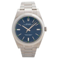 Rolex Oyster Perpetual Wristwatch Ref 114300. 'Blue Sunray Dial', Full Set, 2019